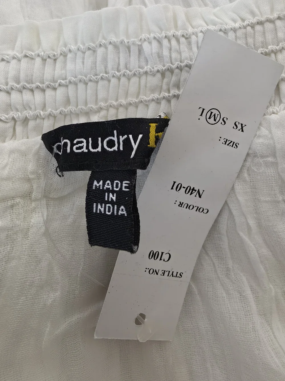 NWT Chaudry KC White Cotton Gauze Maxi Skirt Boho Peasant Festival Flowy - M - Picture 4 of 6